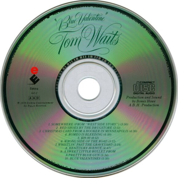 tom waits blue valentine mint 1993 cd - cool jazz blues spoken word somewhere - Picture 4 of 4